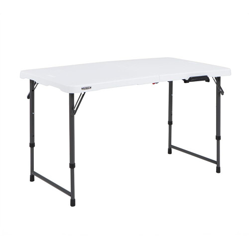LIFETIME Height Adjustable Craft Camping and Utility Folding Table 1
