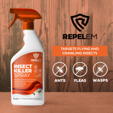 REPELEM Insect Killer Spray - Professional Strength Flying & Crawling Insect Treatment For The Home, Effectively Targets Flies, Ants, Spiders, Woodli
