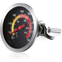 2 pcs BBQ Grill Temperature Gauge, Charcoal Smoker Barbecue Grill Thermometer BBQ Temp Gauge