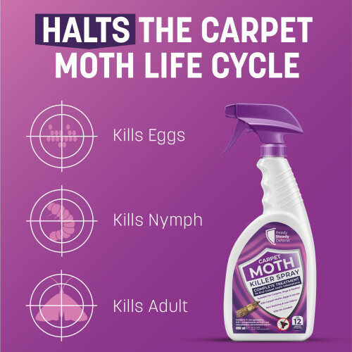 Carpet Moth Killer Spray 650ml Powerful Moth Killer, Moth Repellent 1