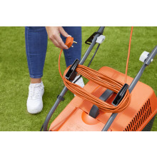 Flymo SimpliMow 320V Wheeled Electric Lawnmower - 1300 W Motor, 32 cm Cutting Width, 30 Litre Grass Box, Soft Grip Handles, Orange and Grey