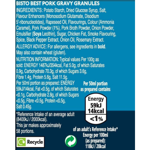 Bisto Bisto Best Pork Gravy Granules, 230 g (1-Pack) 1