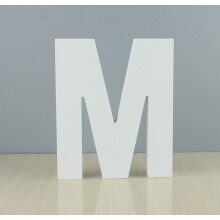 Lettre décorative en bois 15 cm blanche