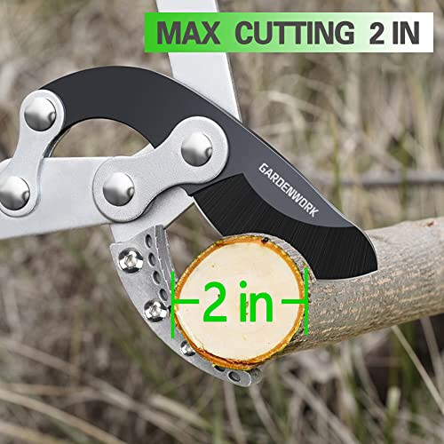 GARDENWORK 28-37" Extendable Anvil Loppers for Tree Trimming Heavy 2