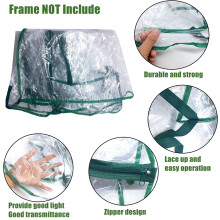 LATERN 4 Tier Greenhouse Replacement Cover, 160CM x 70CM x 50CM Clear PVC Small Plant Grow House Cover with Roll-Up Zipper Door for Plants Cold Frost