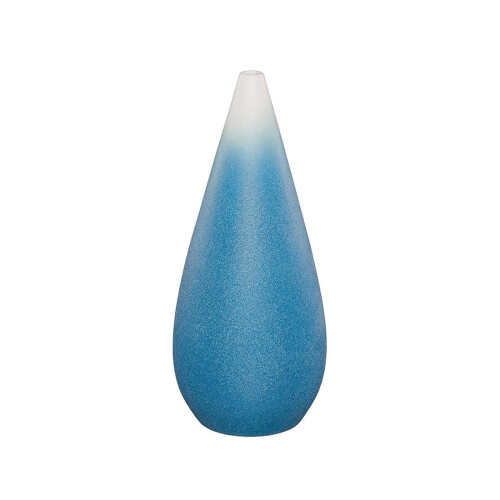 Tropfenförmige Keramikvase, blau oder grau, 15 x 8 cm oder 18 x 8 cm