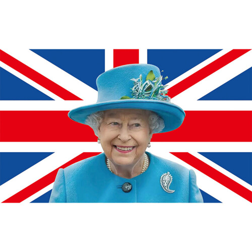 Elizabeth II Queen Flagge 90x150cm Polyester Outdoor