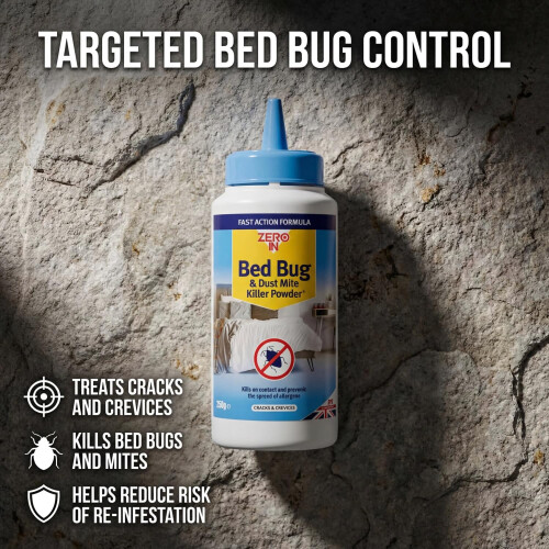 Zero In Bed Bug & Dust Mite Killer Powder - 250 g– Puffer-Pack 2