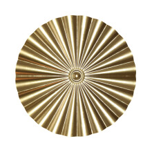 Quadratischer, dekorativer Wandschmuck aus Gold und Eisen zum Aufhängen