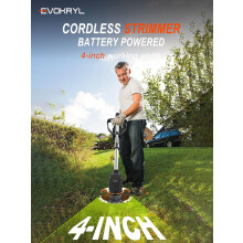 EVOKRYL 21V Cordless Grass Strimmer with 11000 RPM and 750W Motor Garden Strimme