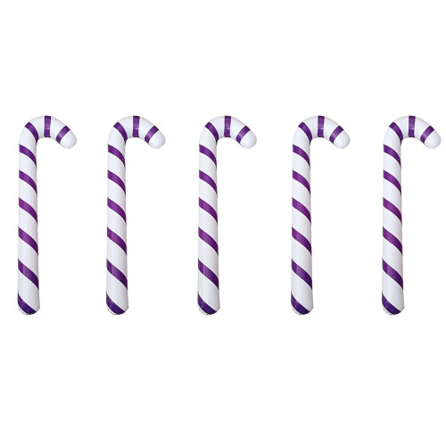 5Inflatable Candy Canes87x22cm PVC Red & White