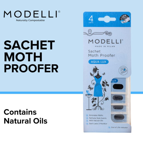 Modelli Sachet Moth Proofer, Pack of 4 Sachets - Ideal for Protecting 1