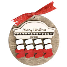 Red Wooden Christmas Ornament8x8cm