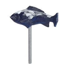 Koi-haveskulptur i harpiks 15x10x7cm flerfarvet