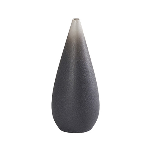 Tropfenförmige Keramikvase, blau oder grau, 15 x 8 cm oder 18 x 8 cm