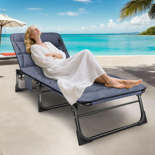 ATORPOK SHOP Foldable Sun Lounger with 4-Position Adjustable 2