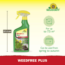 Neudorff WeedFree Plus RTU Weed Killer Spray, 750 ml, Glyphosate Free Spray, Weed Remover, Animal Fiendly, Herbicide