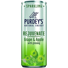 Purdey’s Rejuvenate Natural Energy Drink 12 x 250 ml Cans Pack of 2