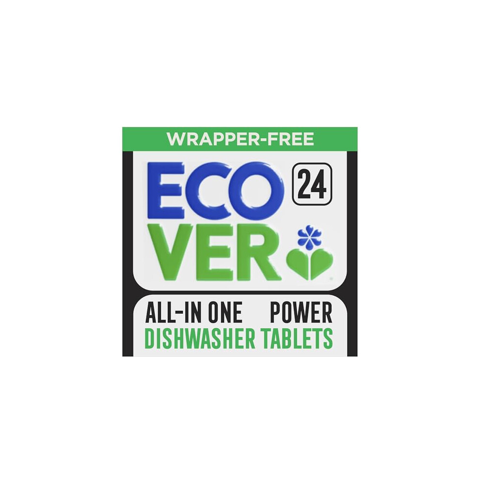 Ecover Power Dishwasher Tablets Allinone Dishwasher Salt Rinse Aid Power Cleaning Mandarin And Lemongrass Scent Pack Of 1 24 Tablets