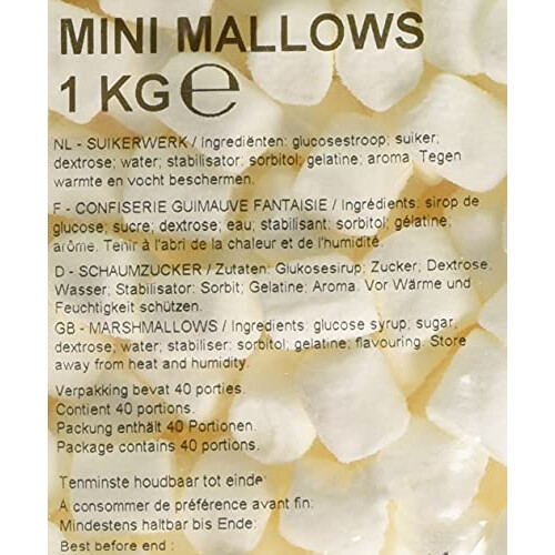 Haribo HARIBO Chamallows Mini Marshmellows, White, 1kg (Pack 2) 2
