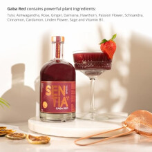 Sentia Spirits Gaba Red Botanical Alcohol Free Drinks Natural Plant taste Berries taste Vegan Gluten Free and GM Free 50cl Sentia Drink Perfect for