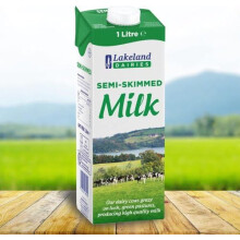 Lakeland Long-life Semi Skimmed UHT Milk, Calcium, High in Protein, 1L (Pack of 6, Total 6000ml)