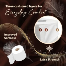 Phoenix Toilet Rolls – 60 Pack 3 Ply Shea Butter Scented Toilet Paper Bulk Buy Soft Quilted Sustainably Sourced Eco Friendly Luxury Bathroom Tissu
