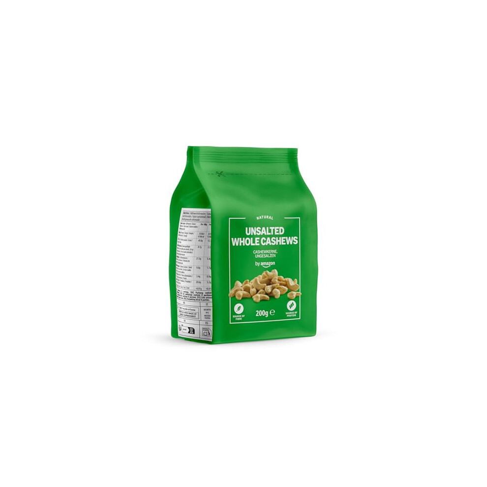 Amazon By Whole Cashew Nuts Unsalted 200G