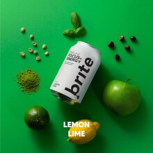Brite Natural Focus Energy Drink Coffee Alternative for Productivity Plant Based Backed by Neuroscience Low Calorie Vegan Gluten Free Lemon Lime 12