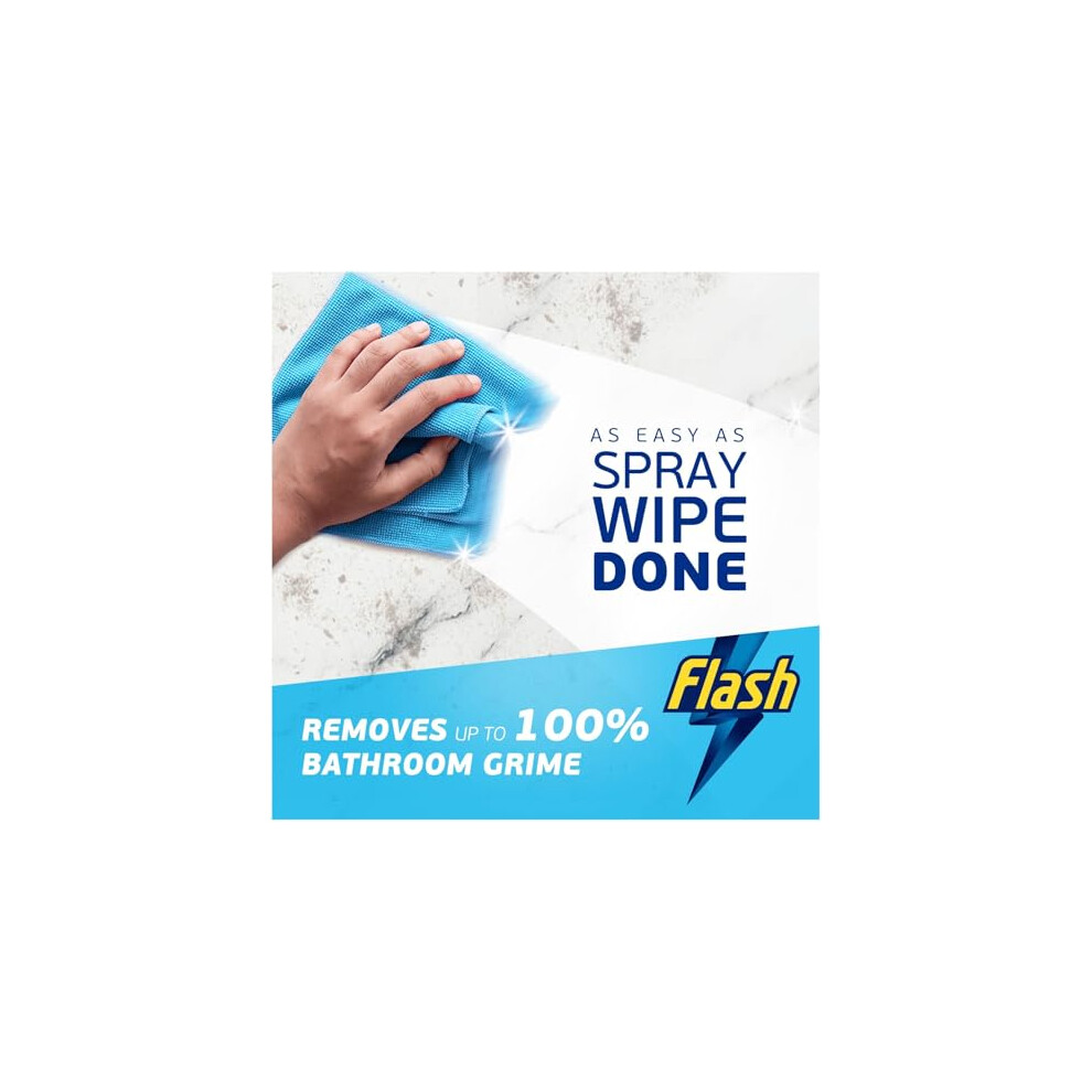Flash Spraywipedone Bathroom Antibac Cleaning Spray Blossom 800Ml Sparkling Clean In A White