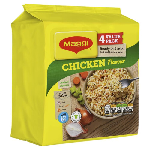 Maggi 3 Minute Noodles Chicken Flavour Multipack 4 x 59.2g 2
