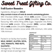 15 Milk Chocolate Crème Filled Bunnies Foil Easter Bunny Easter Egg Hunt Gifts Easter Chocolate Bunny Gifts
