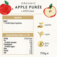Biona Organic Apple Puree 700g Pack of 6 Made from 100 Organic Apples No Added Sugar Unsweetened Smooth and Velvety Dairy Free Vegan Sauces an