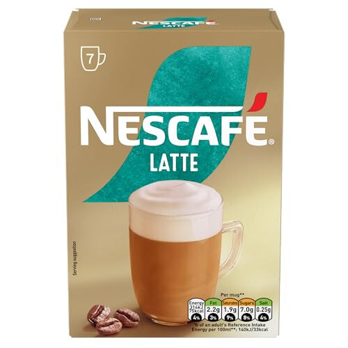 Nescafe NESCAFÉ Latte Instant Coffee 7 Sachets, 100percent Responsibly Sourced 2