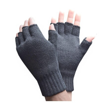(One Size, Grau) Heat Holders - Heat Holders Winter Warme 3.2 TOG Fleece Fingerlose Handschuhe Gestrickt Outdoor