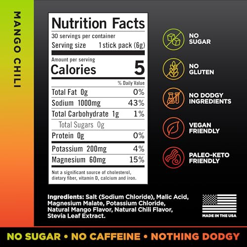 LMNT Zero Sugar Electrolytes Mango Chili Salt Drink Mix 30 Count 2