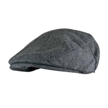 (M/L, GL227 Grau) Sock Snob - Herren Schiebermütze Kariert | Traditionelle Schiebermütze Wolle für Winter
