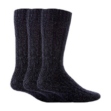(06-Nov, WFH0025NVY) Workforce - Workforce - 3er Pack Herren Gerippt Arbeitsocken Gestrickt | Wandersocken Wolle