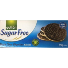 Gullon Sugar free Dark Choc Digestive Biscuits 270g I Pack of 3 I perf