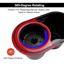 Spin Mop and Bucket Set 16 Litres Microfibre Mop Head Long Handle Extendable Stainless Steel Floor Cleaning 360 Rotating Mop with Easy Wringer