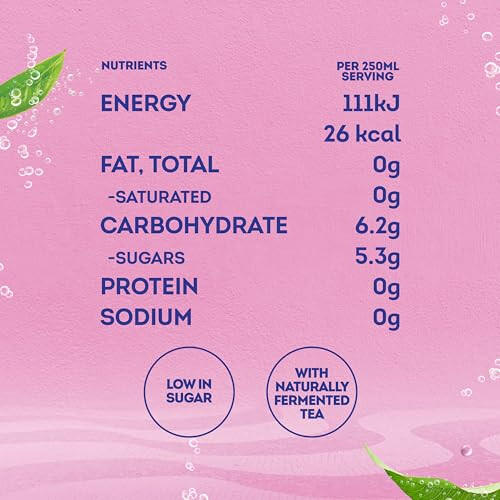 Lipton Kombucha Raspberry 250ml Pack of 4 2
