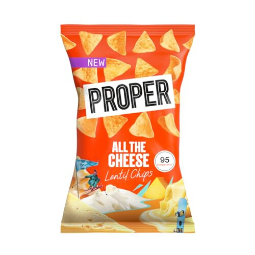 PROPER All the Cheese Lentil Chips 8 X 85g 2