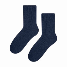 (03-May, Navy blau) Steven - Steven - Damen Wolle Socken Gestrickte | Anzug Socken für Wandern/Trekking