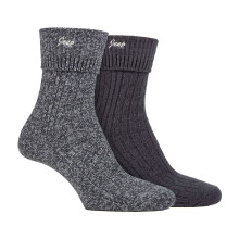 (04-Aug, Kohle / Schiefer) Jeep - 2er-Pack superweiche Stiefelsocken für Damen