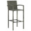 VidaXL (grey, 4 pcs) vidaXL Bar Stools Dining Stool Chairs Kitchen Stool with Backrest Poly Rattan 2