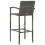 VidaXL (grey, 4 pcs) vidaXL Bar Stools Dining Stool Chairs Kitchen Stool with Backrest Poly Rattan 5