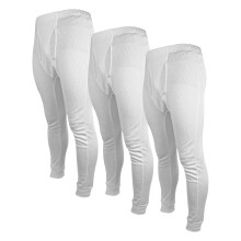 (12-13 Years, Weiß (X3)) THMO - THMO - 3er Pack Thermo Unterhosen Thermounterwäsche Leggings Für Kinder