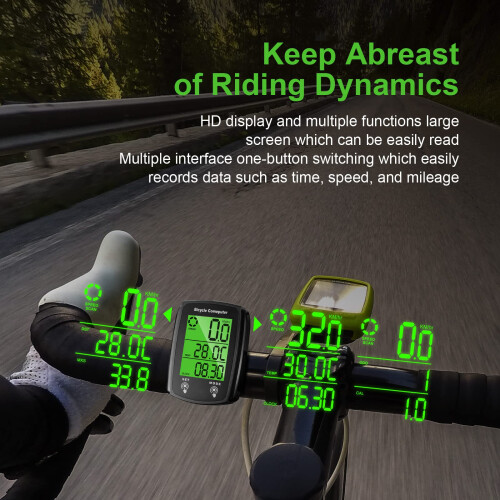 URAQT Bike Computer, Universal 19 Functions IP54 Waterproof Bicycle 1