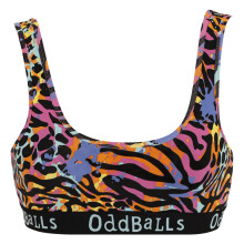 (Large, Dreckstier) Oddballs - OddBalls - Damen Baumwoll Bralette Bunt | Weiches Drahtloses Alltags-BH Top