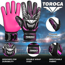 TOROGA Football Goalkeeper Gloves For Boys Kids Children Youth Soccer Goali
